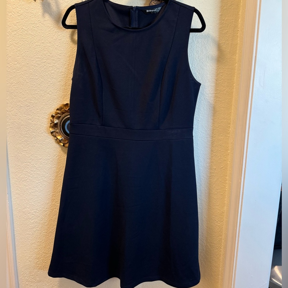 Allegra K Navy Sleeveless A-Line Mini Dress